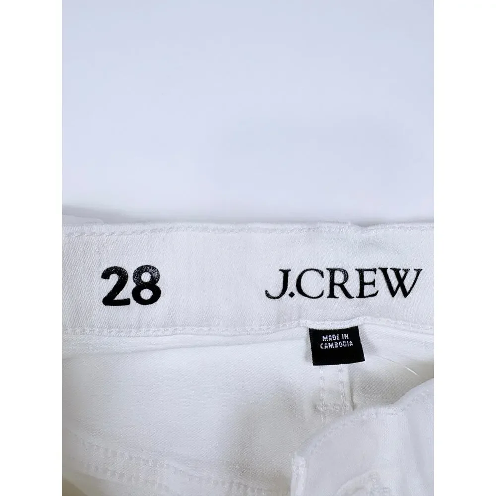 NWT J.Crew 9” Vintage Slim Straight White Jeans 28 High Rise Coastal Denim $128 - Picture 5 of 16
